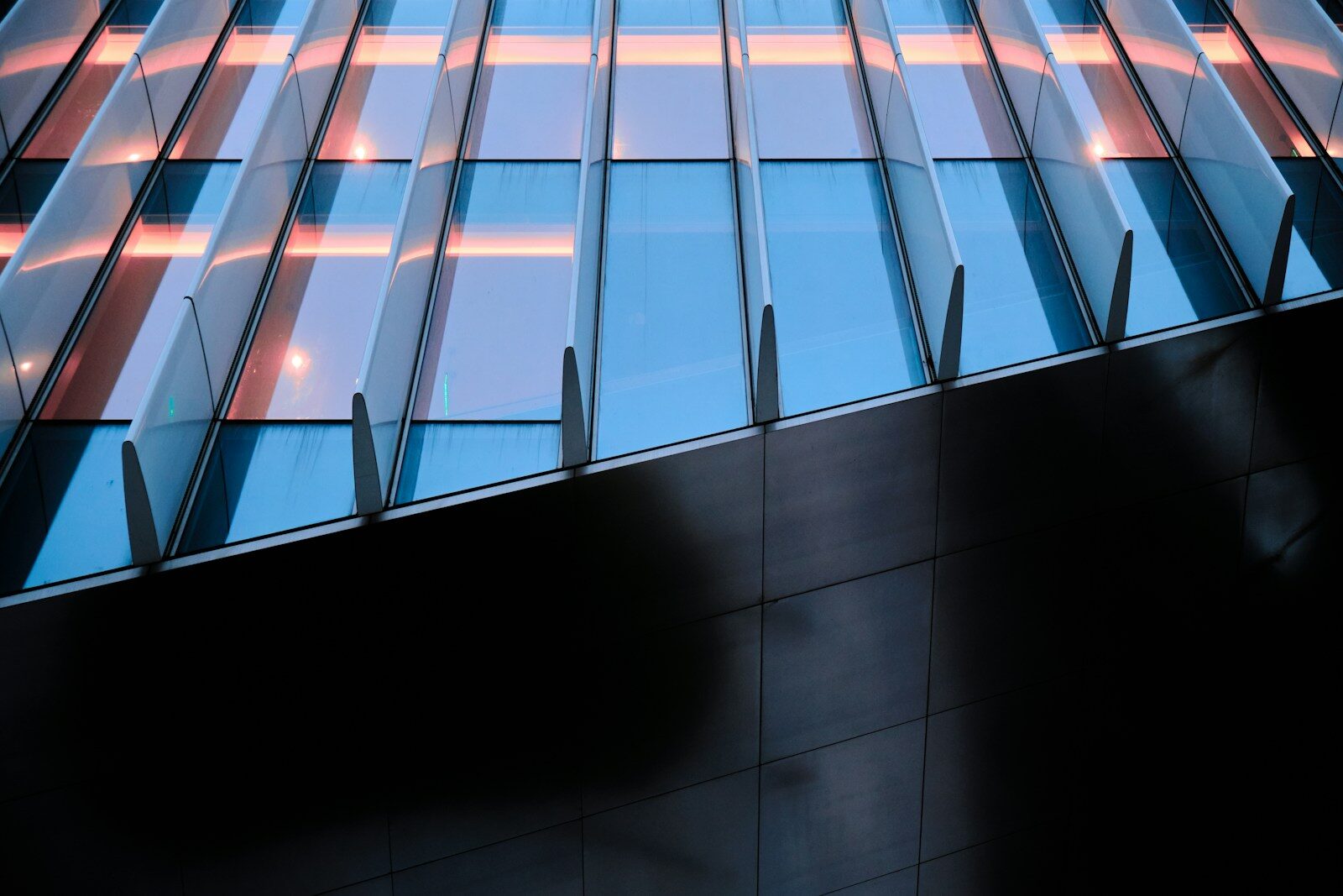 a close up of a building with many windows